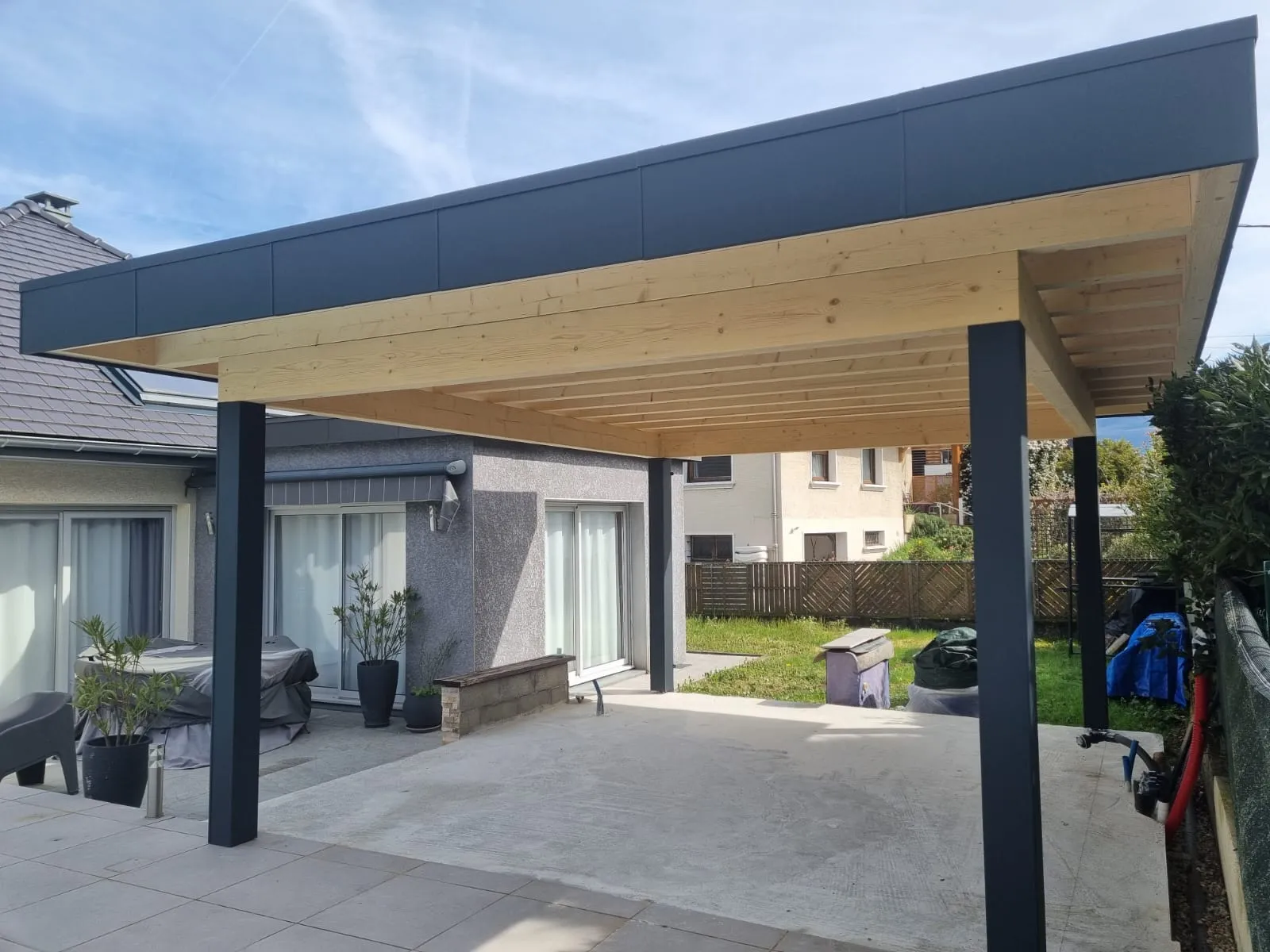 Image for Livraison d’une structure bois et toiture plate pour pool-house